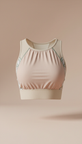 Supportive longline sports bra with brushed lining